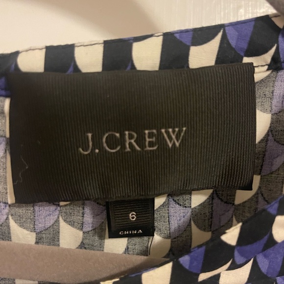 J Crew- Size 6- Jet Set Geo Pattern 3/4 sleeve shift dress. - Picture 3 of 8